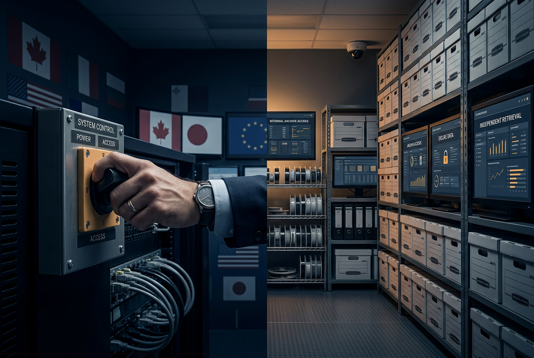 When the Foreign Vendor Controls the Switch: Building Dependency-Proof Archives