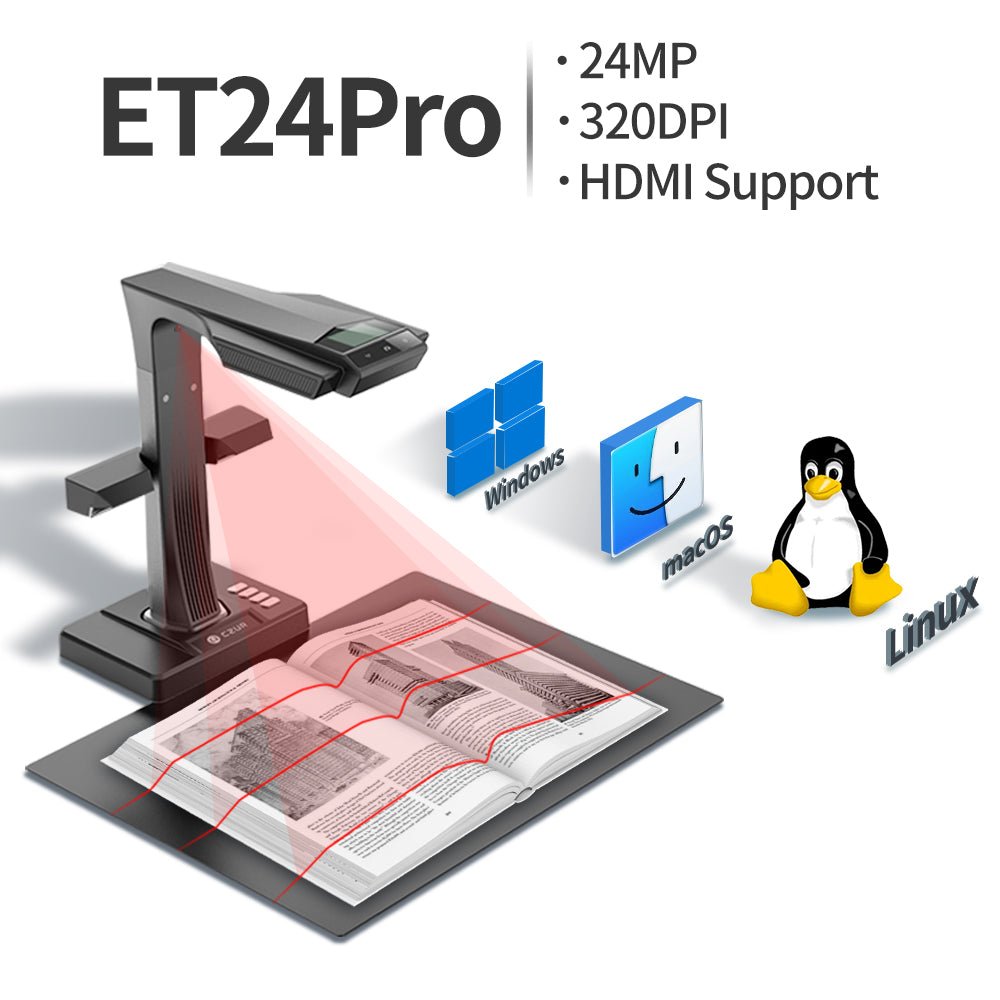 CZUR ET24 Pro overhead book scanner